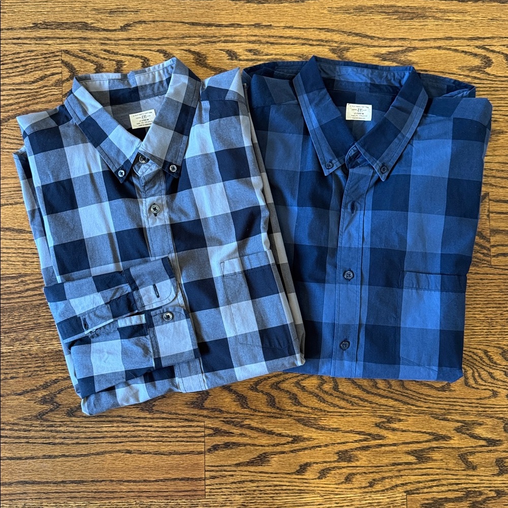 J. Crew Multicolor Plaid Shirts - bundle of 2